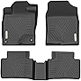 YITAMOTOR Floor Mats Compatible with 2016-2021 Honda Civic Coupe/Sedan/Type R, 2017-2021 Honda Civic Hatchback, 1st & 2nd Row All Weather Protection, Black