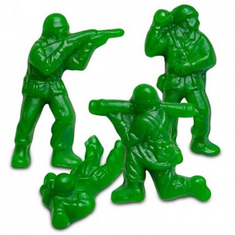 Candy Retailer Green Apple Patriotic U.S Army Guys Gummi Candy, Military Heroes Shaped - 5 Pounds