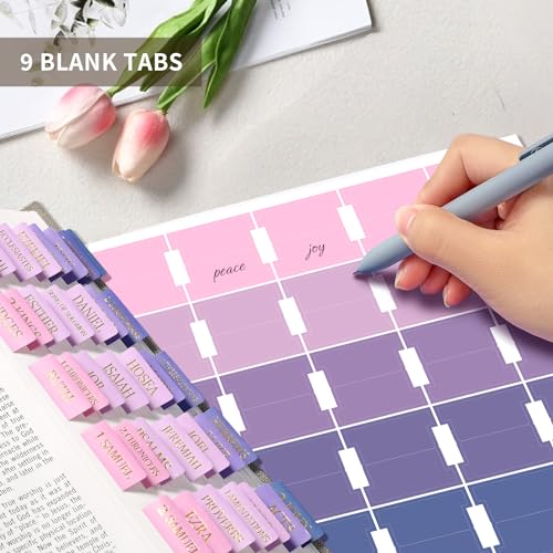 Image of Taja Bible Tabs, 75 Large Print Index Tabs for Women & Men