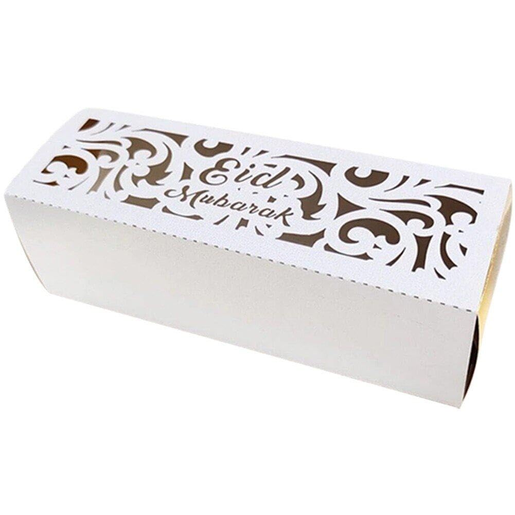 Boîte bonbon Eid Mubarak en papier ajouré pour fête du Ramadan x50