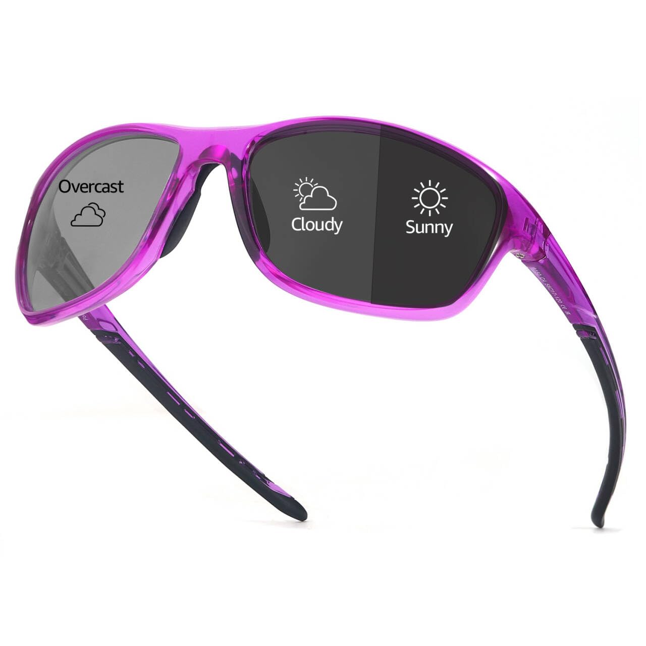 Myiaur Occhiali da ciclismo auto-tonici da donna, polarizzati, con protezione UV, occhiali da sole fotocromatici, per ciclismo, corsa e attività all'aperto