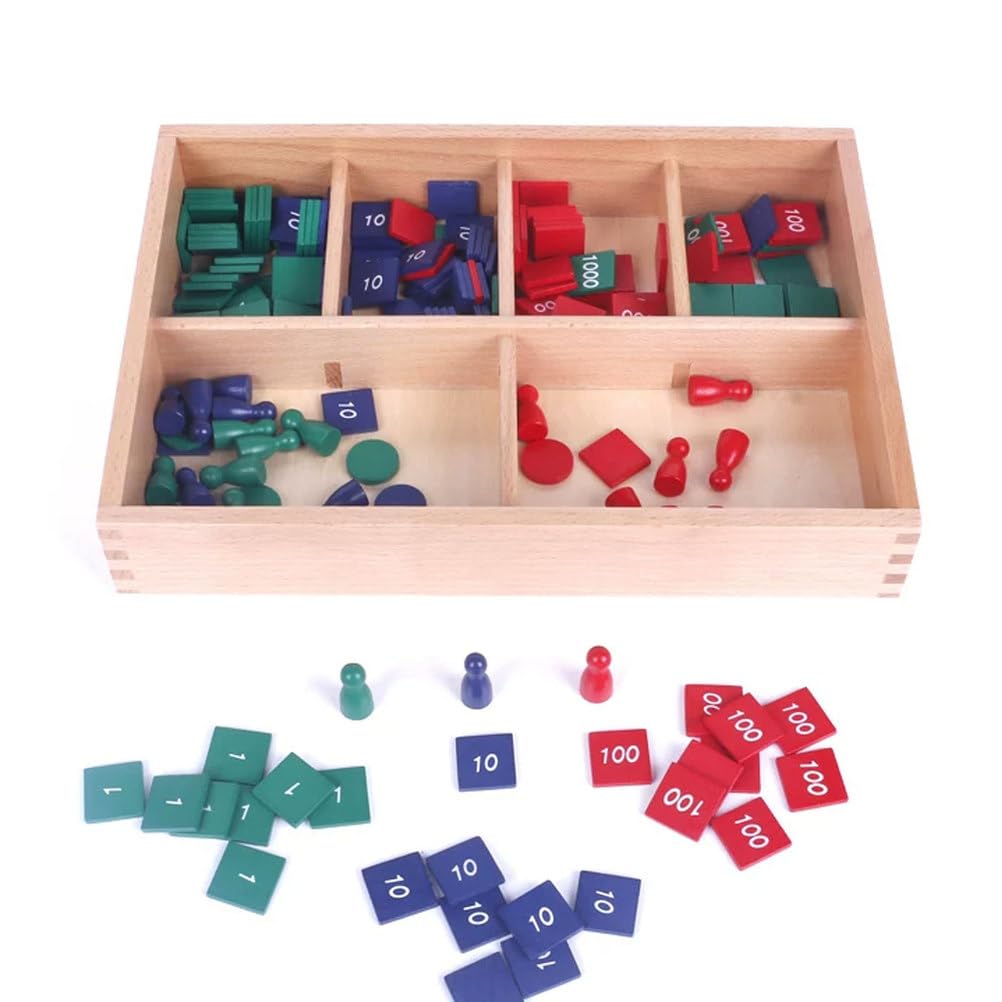 ttnmrc Montessori Stamp Game Wooden Math Material