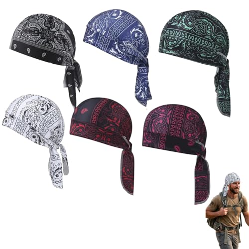 Elastic Cycling Sports Cap Ultra-Light Elastic Cap for Everyday Comfort-Breathable Quick-Dry (6pcs)
