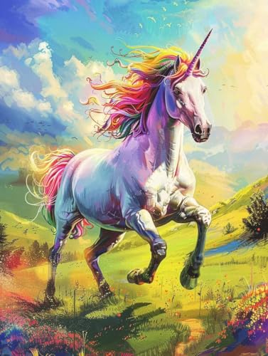 Peinture Diamant Animaux pour Salon - Grand Diamond Painting 5D Licorne 60x80cm