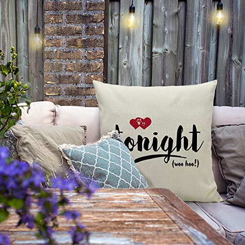 Oh, Susannah Not Tonight/Not Tonight Throw Pillow Cover，Bridal Shower Or Lingerie Party Gift， Gifts For Wedding Anniversary ， Engagement Couples，18 X 18 Inch Linen Cushion Cover #TOP3