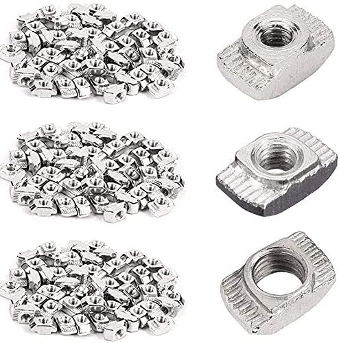 57pcs 20 Series (20xM3 + 20xM4 + 20xM5) Slot T-nut Sliding T Nut Hammer Drop in Nut Fasten Connector Aluminum Extrusions