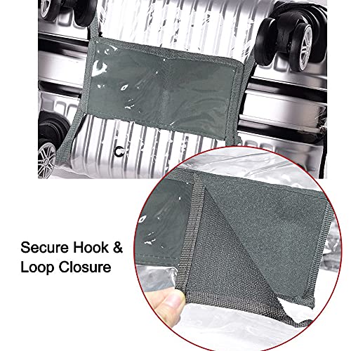 Image of 20 24 28 30 Inch Clear Suitcase Luggage Protector Cover Tsa Approved Waterproof PVC Thicken Transparent Full Clear Suitcase Protector Cover Travel Case 3 Pieces Set, Full Clear, M (24-25