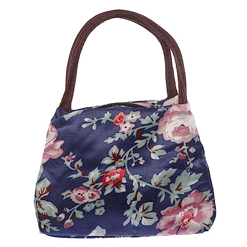 MAGICLULU 1 Pc Bolsa Bento Bolsa De Almuerzo Con Aislamiento Impermeable Congelable Muletón Pequeña Bolsa Fría Frío Pañal Totalizador Caja De Almuerzo Hinchado Artículos De Aseo Paño Blue