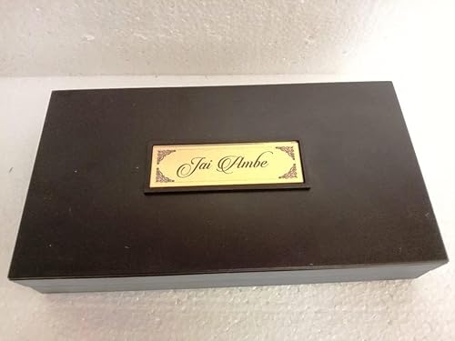 Miniatura 2 de La diosa chapada en oro de Hiranaakshi, Durga MATA, Ambey Sherawali Maa Navdurga con templo de bolsillo Charan Paduka, Durga, SHERAVALI MATA, ideal