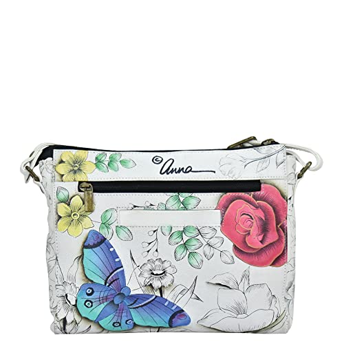 Image of Anna by Anuschka Women's Hand-painted Women's Genuine Leather Slim Medium Crossbody