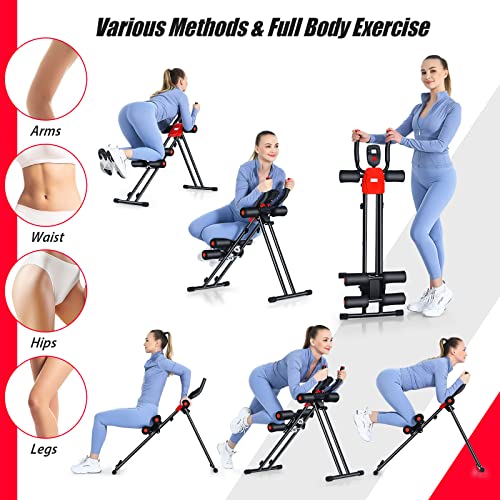 Goplus Foldable Core Abdominal Trainer, Ab Workout Machine Exercise Equipment With 3 Adjustable Levels, Lcd Display, Ab Cruncher Strength Training Equipment For Home Gym Fitness #TOP1