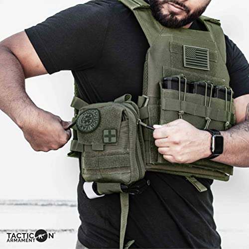 TACTICON V2 Standard IFAK Trauma First Aid Kit | EMT Survival Med Kit | Chest Seal | Israeli Bandage | Bandages | Belt or MOLLE Attach | Tactical Emergency Medical Pouch - Image 6