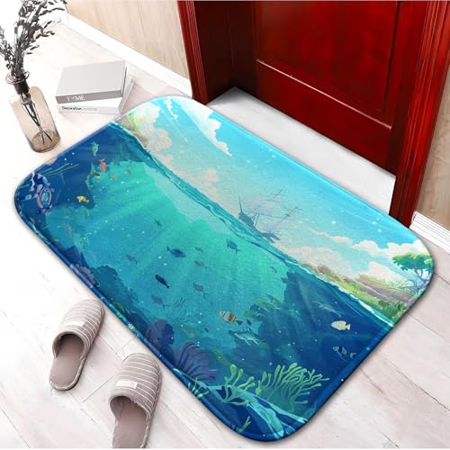 Tapis de bain mousse mémoire VCSFR 560 lavable machine grand format - 7