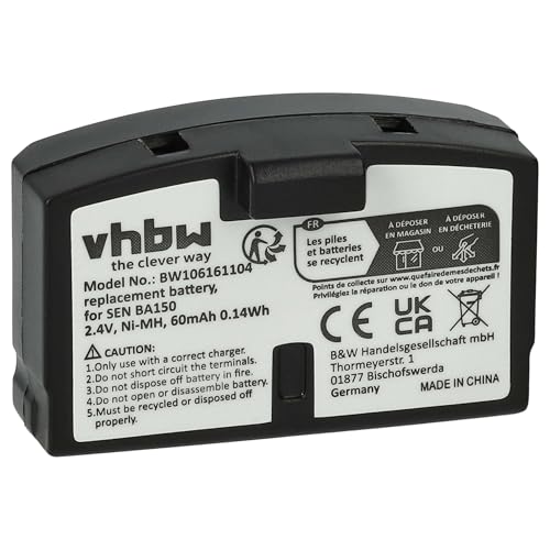 vhbw 1x Batterie Remplacement pour Sennheiser BA151, BA150, BA152 pour Casque Audio, écouteurs sans Fil (60mAh, 2,4V, NiMH)
