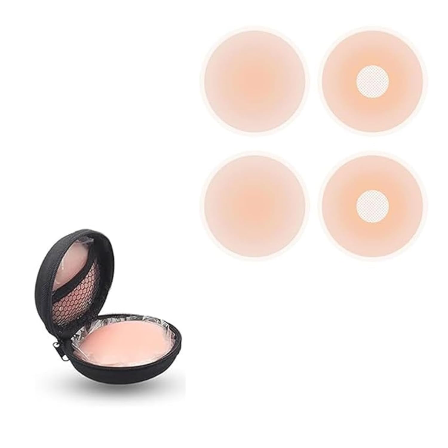 4Pcs Silicone Nipple Covers, Reusable, Waterproof, Skin-Friendly | Lightweight (2 Pair Combo) Beige-picture-26