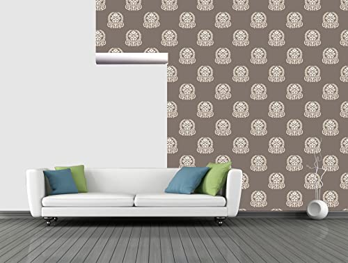 Image of CABANA HOMES Wall Stickers DIY Botanical Wallpaper for Bedroom (45 x 125 cm, 1 Roll) (6 sq. ft) Decorative Self Adhesive Decals Home Decor, Wardrobe, Living Room, Brown