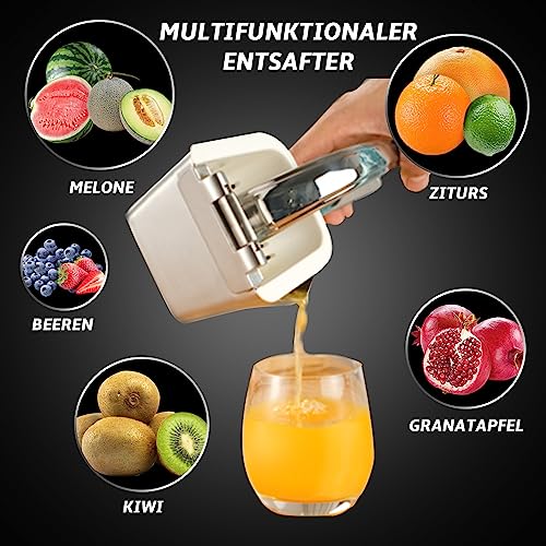 Lemon Squeezer Stainless Steel - Citrus Juicer - Unconditional 5 Year Warranty Manual Juicer, Lemon Juicer Squeezer - Heavy Duty Hand Juicer - Citrus Press -Lime Squeezer - Large Orange Juice Squeezer #TOP1