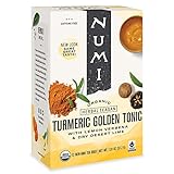 Numi Organic Turmeric Tea, Golden Tonic, Blended with w/ Lemon Verbena &  Lime, 12 Count non-GMO Tea Bags, 3 Count