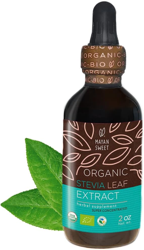 MayansweetOrganic Stevia Leaf Extract, 2 oz, for 350 Cups, Mayan Sweet