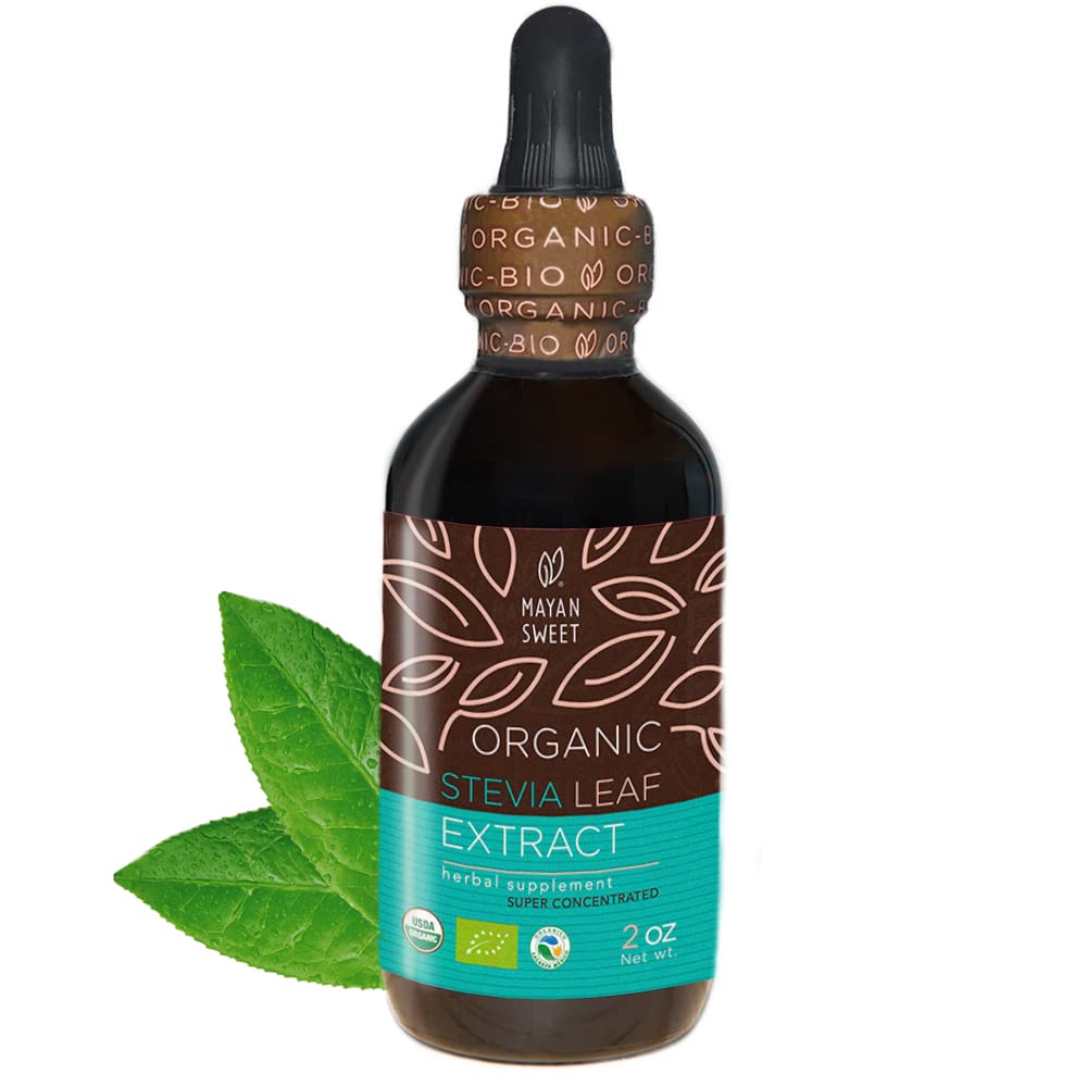 MayansweetOrganic Stevia Leaf Extract, 2 oz, for 350 Cups, Mayan Sweet