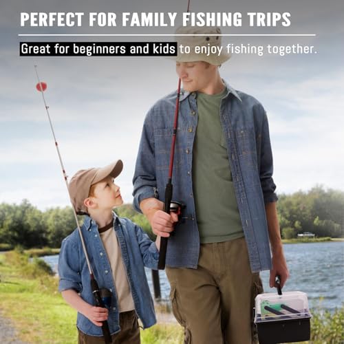 Image of 448-Pcs Fishing Lures Kit - Complete Large 3-Layer Tackle Box Set with Hooks, Weights, Bobbers, Pliers, Rigs, Leaders & Accessories for Men, Kids, Beginners, Gear gift choice for Fathers Day