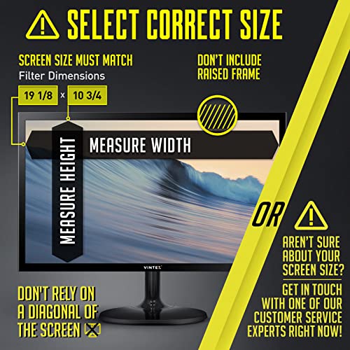 22 Inch Inch Computer Privacy Screen Filter For 16:9 Widescreen Computer Monitor - Anti-Glare - Anti-Scratch Protector Film - Data Confidentiality Shield #TOP2