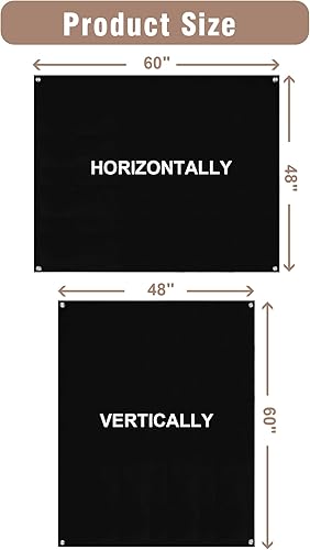 Miniatura 7 de Mifuro Pizarra magnética de cristal, 60 x 48 pulgadas, para pared, sin marco, pizarra de borrado en seco para oficina, hogar y escuela, color negro
