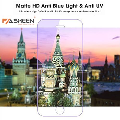 Image of FASHEEN AntiBlue Light Screen Guard Compatible with Vivo V2432, Matte Finish Screen Protector, Eye Friendly Blue Light Block Flexible Screenguard, Not a Tempered Glass