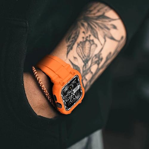 Miniatura 6 de amBand Correas compatibles con Apple Watch 987 de 1.772 pulgadas, M1 Sport Series Funda resistente con correa de TPU militar resistente para iWatch