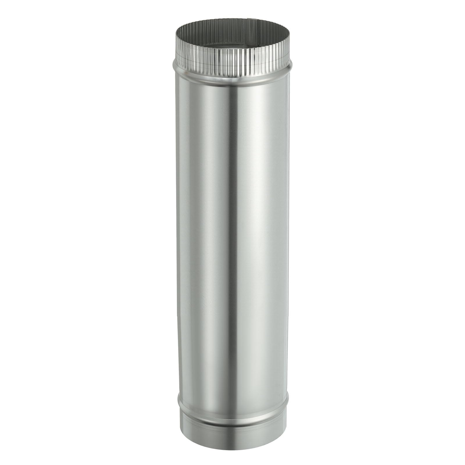 PATIKIL 5 x 20 Inch Round Dryer Duct, 1PCS Galvanized Steel Crimped Straight Air Vent Duct Extension Coupler Pipe Adapter Connector for HVAC Dryer Hood Ventilation Chimney, Silver โ image 1