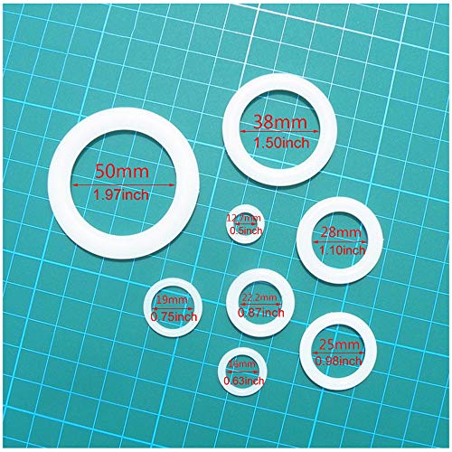 Xfybzn PLASTIC-O-RINGS-123PCS 123Pcs Plastic O Rings Diy Crochet Ring Circle Hook Sewing Accessories Tool Plastic Rings thumb #2