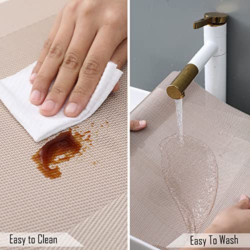 Image of HOKIPO PVC Set of 4 Placemats for Dining Table - 45x30 cm (AR3264) Copper Brown