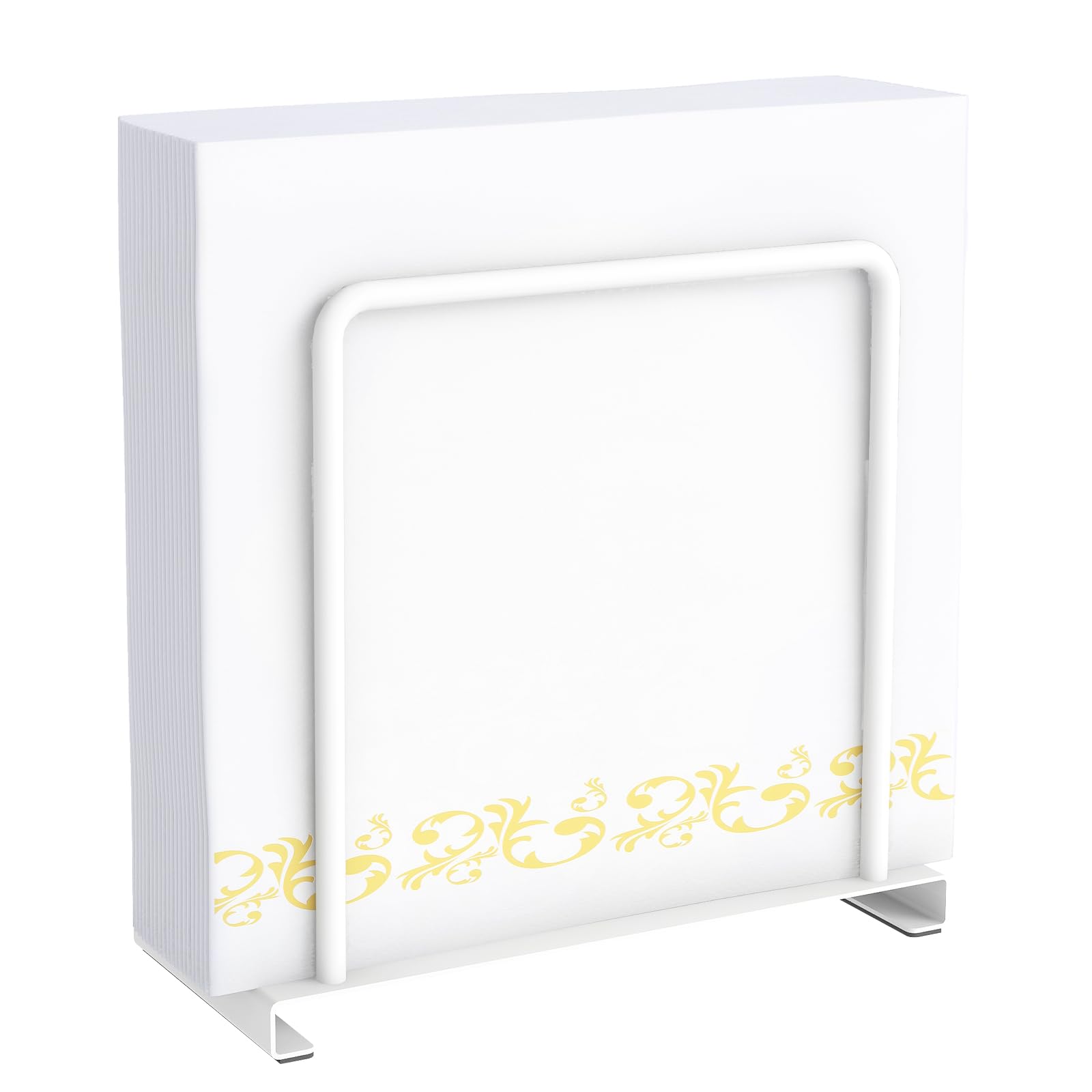 Photo 1 of STWWO Napkin Holder for Table, Metal Napkin Holder for Kitchen Dining, Standing Paper Napkin Storage for Table Countertop, White