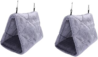 balacoo 2pcs Reptile Hammock Critter cage Bird Cages for Cockatiels Parrot Hanging Bed Plush Snuggle Bird mat