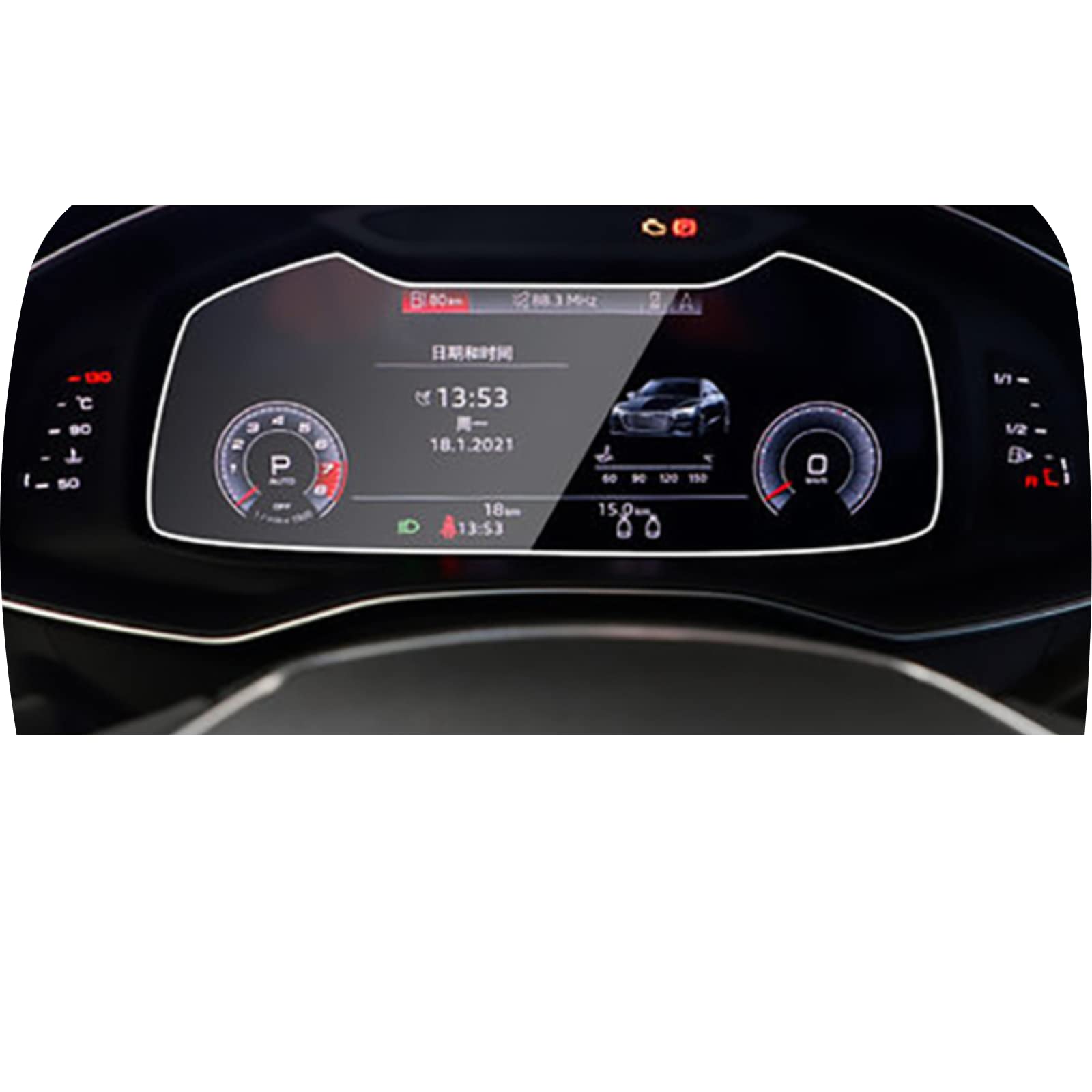 Verre trempé navigation voiture film protection écran affichage LCD Audi A6 C8