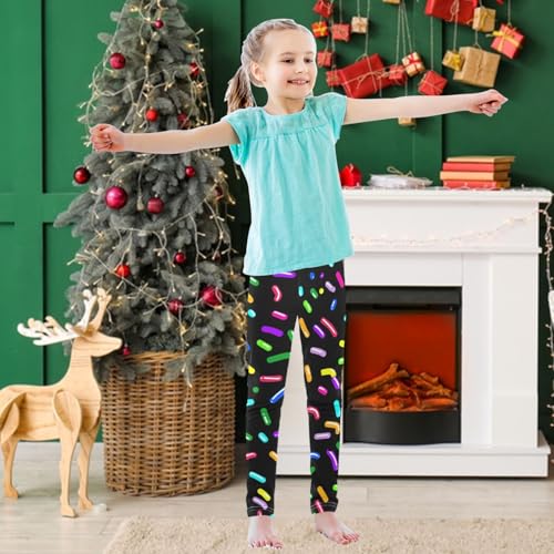 Girls' Leggings Ankle Length Printed Leggings Sugar Snack Candy Soft Comfortable Pants for Kids 4-10 Years3