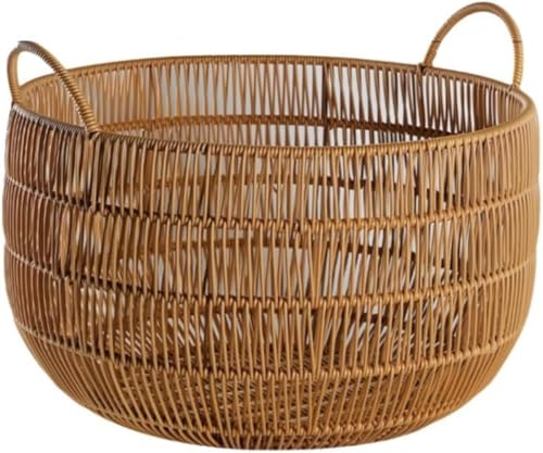 CokBlu 多用途軽量収納バスケット 取っ手付き脱衣籠|リビング・ベッドルーム用 おもちゃ・汚れた衣類・毛布のファブリック収納に最適 雑貨整理も OK な実用的収納籠