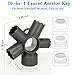 10-in-1 Faucet Aerator Removal Tool, Sink Aerator Removal & Replacement Tool, Fits M16.5, M18.5, M21.5, M22, M24, M28, and TT, TF, STD, TJ Sizes, Ideal Faucet Repairs for Kitchen & Bathroom