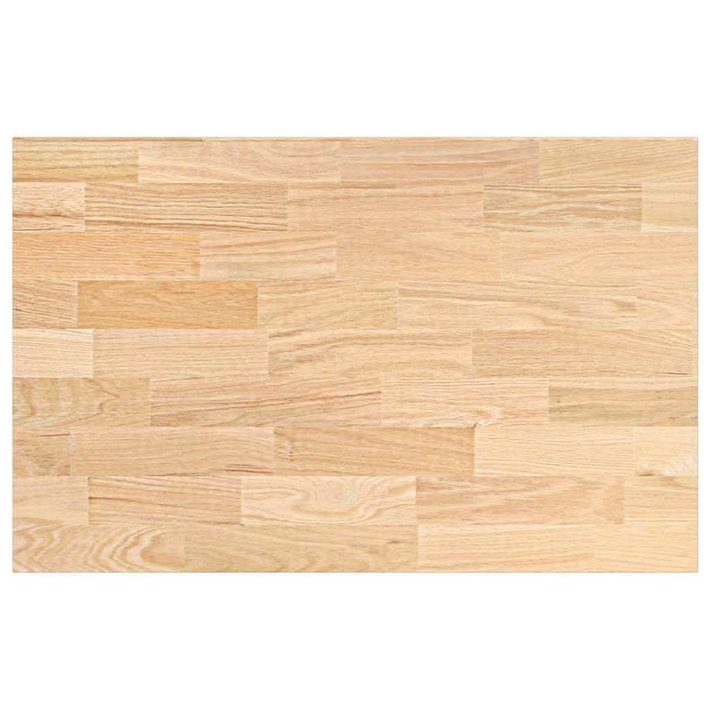 Plan de travail de cuisine en bois massif de chêne rustique 100 x 63,5 x 2,7 cm rectangulaire comme plateau de bureau – Plan de travail de cuisine en chêne robuste facile d'entretien