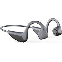 Bone Conduction Headphones, Bluetooth 5.0 Titanium Open Ear Wireless Sports Headset Waterproof Hands-Free with Microphone, for Running, Sports, Fitness,Black