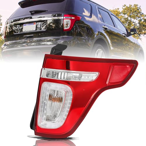 Image of Aosky LED Tail Light Assembly Compatible with 2011-2015 Ford Exlporer Rear Taillight Brake Signal Lamp with Bulbs RH (Right Passenger Side)