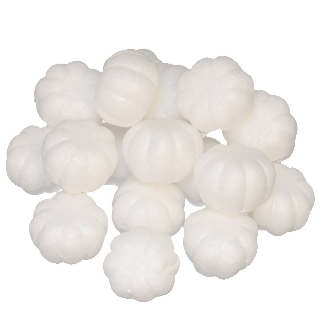 Colcolo 20 Pieces Polystyrene Foam Halloween Pumpkin Ornaments Decoration