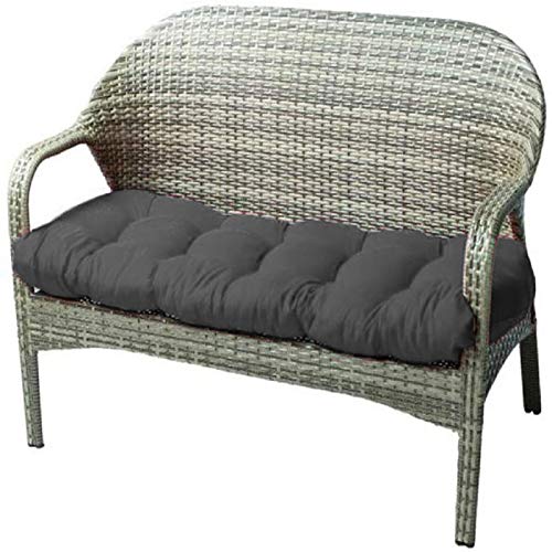 Mom's Moon Durable Indoor Outdoor Garden Patio Bench Seat Cotton Filled Cushion & Balcony Bench Pad For Loungers Garden Furniture Patio Loveseat Back Seat Pad For Sitting Pack Of 1 (18 X 50 In. Grey)