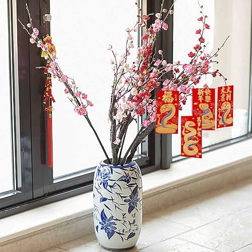 ELLZK Envelopes vermelhos chineses envelopes de dinheiro da sorte 2025 ano novo chinês envelope de c