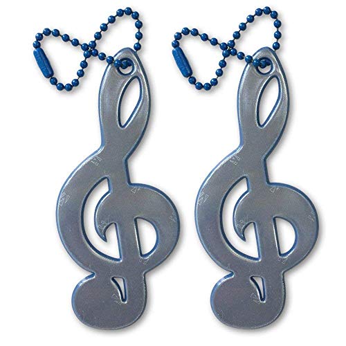 funflector Safety Reflector - Treble Clef - Blue - 2-Pack