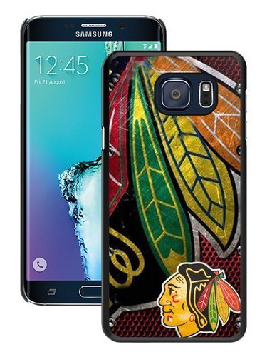 Venta caliente Samsung Galaxy S6 EDGE PLUS caso, único y Durable diseñado caso con Chicago Blackhawks negro Samsung Galaxy S6 EDGE + funda de teléfono móvil
