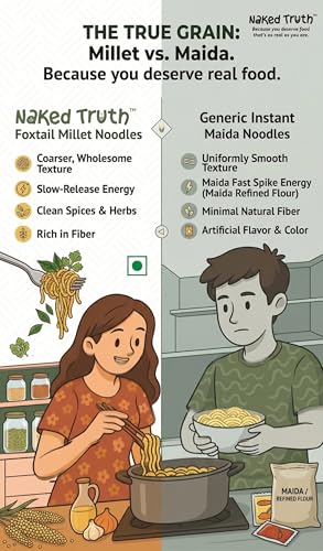 Image of Naked Truth Millet Noodles | Instant Whole Grain Millet Noodles | Healthy & Delicious | Easy-to-Cook Noodles for Snacks, Lunch & Dinner