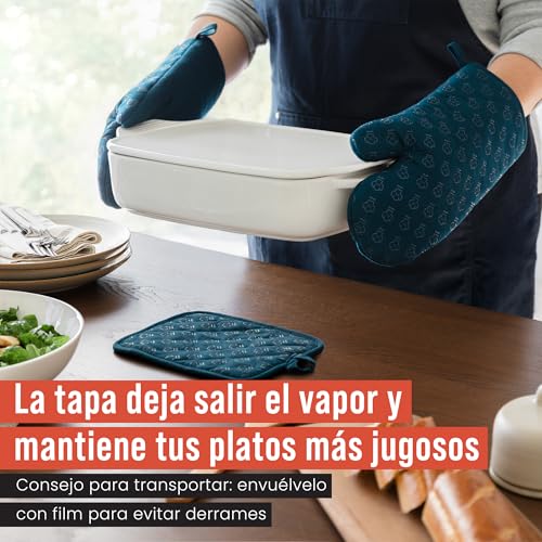 Rustidera de cristal y cerámica Chef Pomodoro elegante y duradera 39cm 6