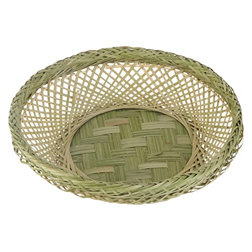 GLEAVI 1Pc Round Woven Storage Basket Organizer Stylish Bread Basket for Home and Versatile Design for Hotels and More