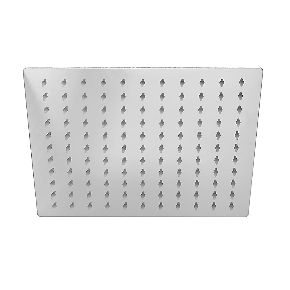 Inbagno Sistema Doccia con soffione Quadrato Ultrasottile, Completo di doccetta, Presa d’Acqua con Supporto e Flessibile